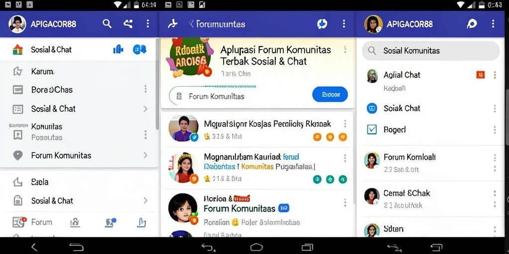 Tampilan antarmuka Forum Komunitas APIGACOR88 yang menarik dan interaktif.