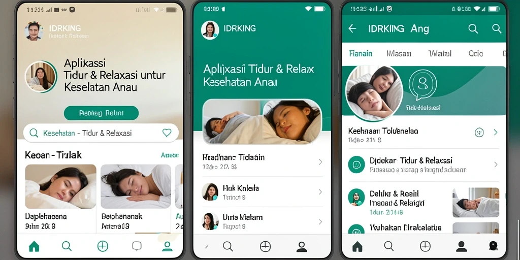 Antarmuka IDRKING yang menenangkan untuk Tidur & Relaksasi.